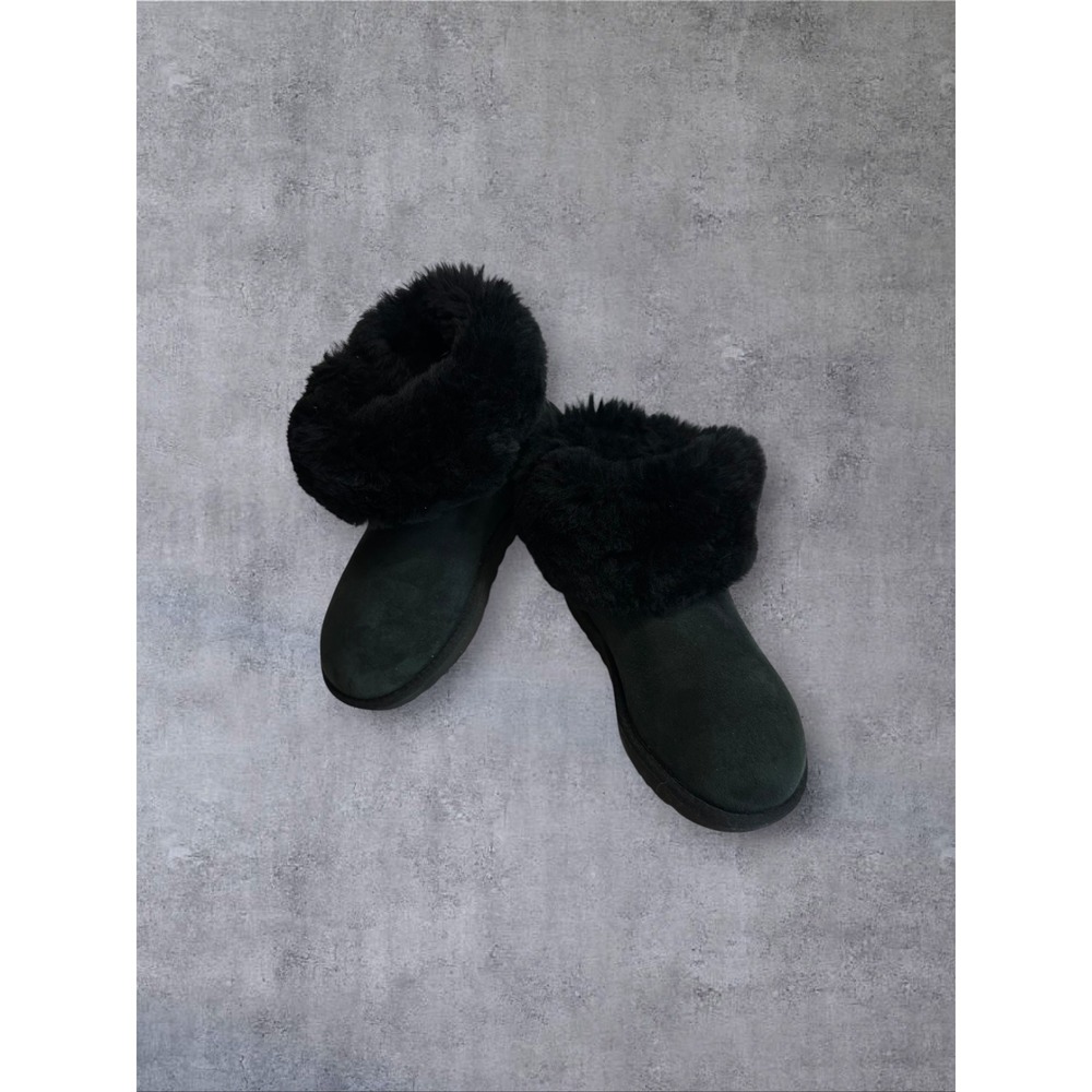 UGG Mini Bailey Button Bling Boots Womens 6 Black Swarovski Crystal